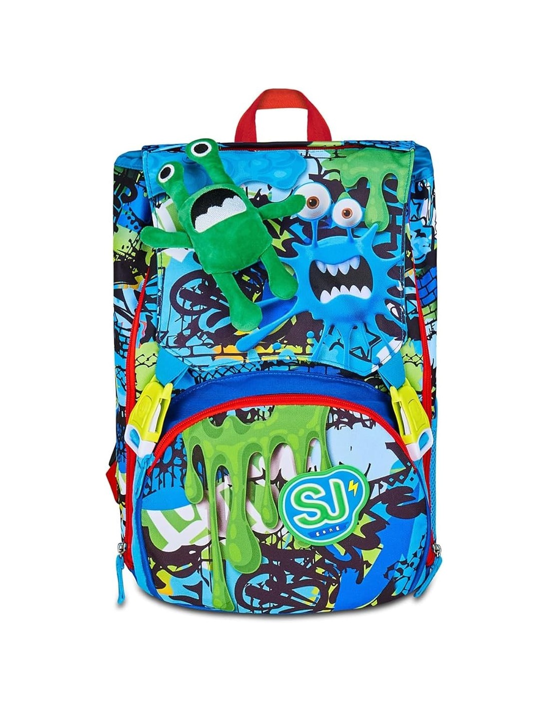 ZAINI: vendita online SJ GANG, STYLE JAM GANG, Zaino Scuola Estensibile, Divisorio Interno,Peluche Alieno, 24 L, Zaino Elemen...