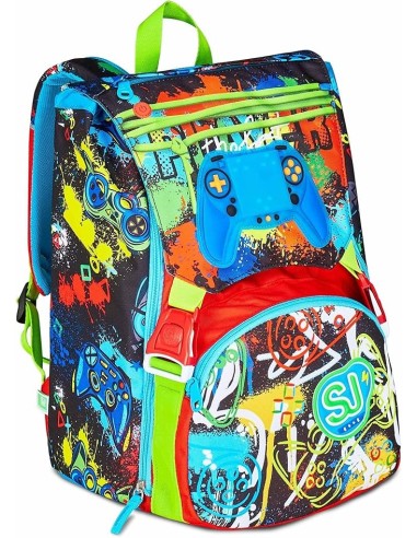 ZAINI: vendita online SJ GANG, STYLE JAM GANG, Zaino Scuola Estensibile, Divisorio Interno, Tasca LED Joystick, 24 L, Zaino E...