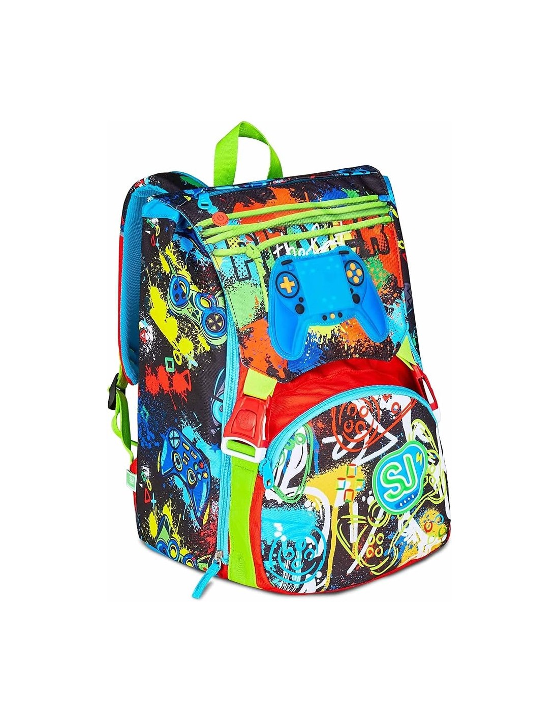 ZAINI: vendita online SJ GANG, STYLE JAM GANG, Zaino Scuola Estensibile, Divisorio Interno, Tasca LED Joystick, 24 L, Zaino E...