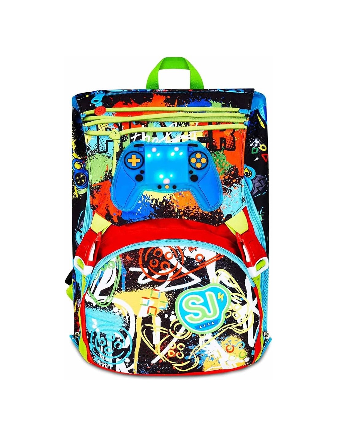 ZAINI: vendita online SJ GANG, STYLE JAM GANG, Zaino Scuola Estensibile, Divisorio Interno, Tasca LED Joystick, 24 L, Zaino E...