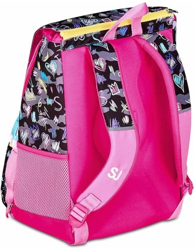 ZAINI: vendita online SJ GANG, STYLE JAM GANG, Zaino Scuola Estensibile Big, Fucsia, Tasca LED Cuore, Tasca Borraccia, 24 L, ...
