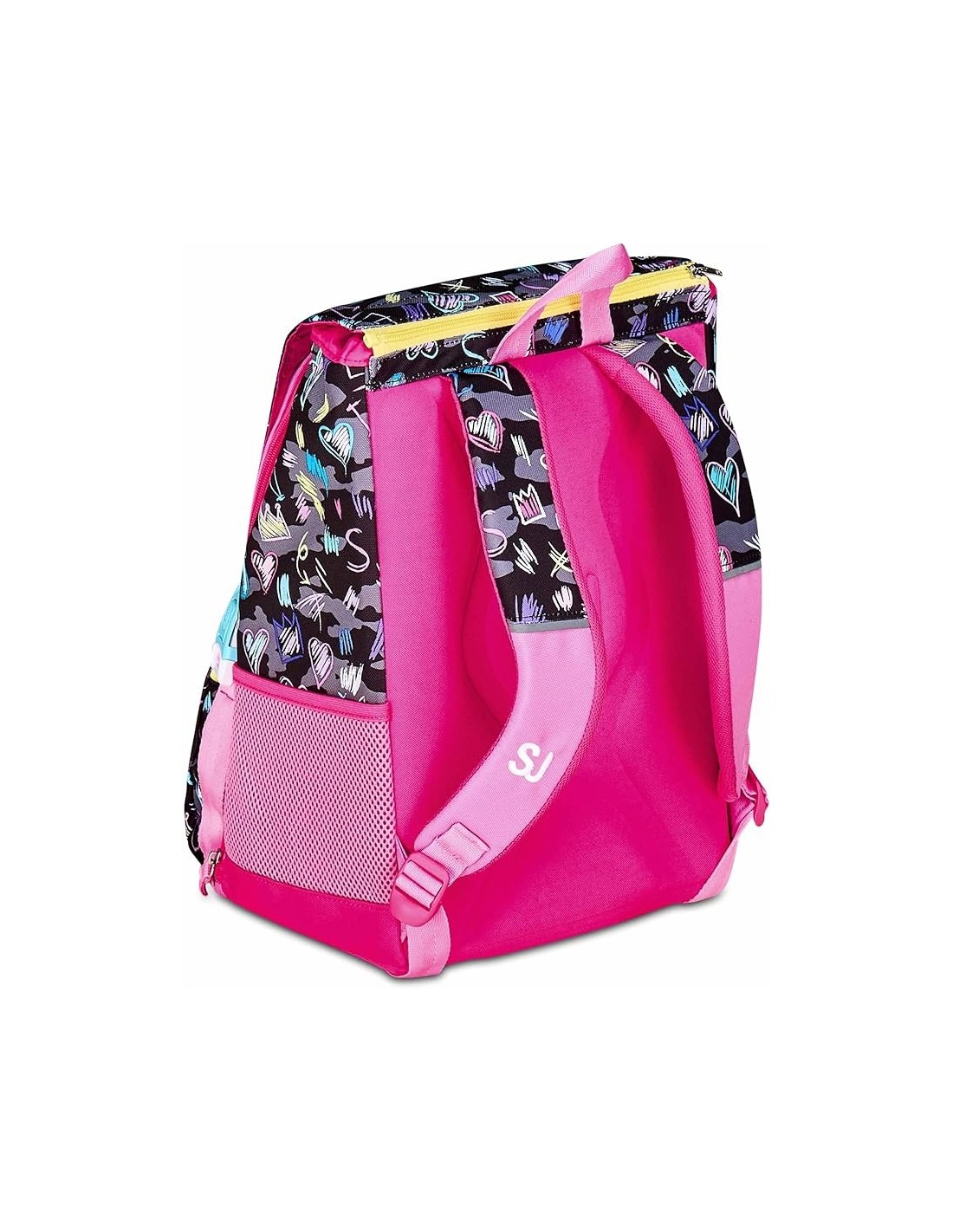 ZAINI: vendita online SJ GANG, STYLE JAM GANG, Zaino Scuola Estensibile Big, Fucsia, Tasca LED Cuore, Tasca Borraccia, 24 L, ...