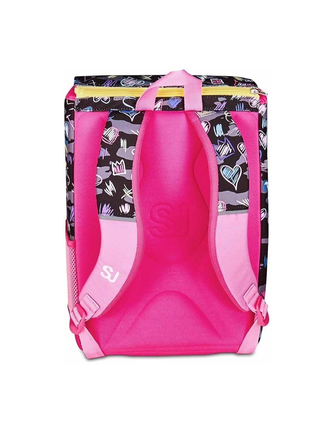 ZAINI: vendita online SJ GANG, STYLE JAM GANG, Zaino Scuola Estensibile Big, Fucsia, Tasca LED Cuore, Tasca Borraccia, 24 L, ...