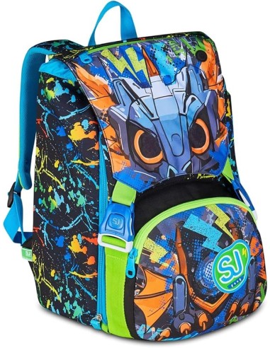 ZAINI: vendita online SJ GANG, STYLE JAM GANG, Zaino Scuola Estensibile, Nero, Divisorio Interno, Occhi LED, 24 L, Zaino Elem...