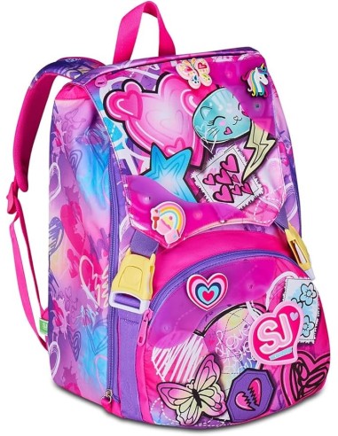 ZAINI: vendita online SJ GANG, STYLE JAM GANG, Zaino Scuola Estensibile, Fucsia, Divisorio Interno, 24 L, Zaino Elementare, Z...