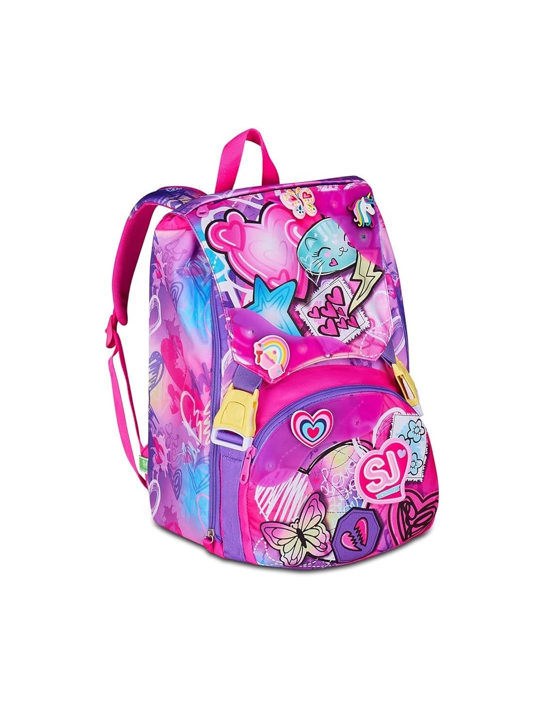 ZAINI: vendita online SJ GANG, STYLE JAM GANG, Zaino Scuola Estensibile, Fucsia, Divisorio Interno, 24 L, Zaino Elementare, Z...