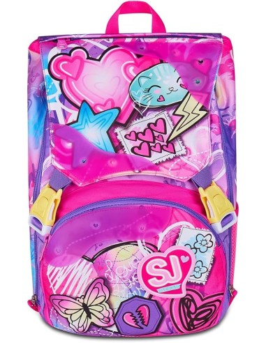 ZAINI: vendita online SJ GANG, STYLE JAM GANG, Zaino Scuola Estensibile, Fucsia, Divisorio Interno, 24 L, Zaino Elementare, Z...