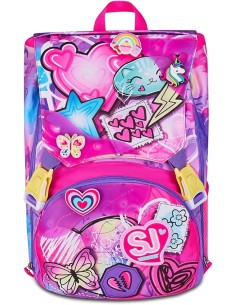 ZAINI: vendita online SJ GANG, STYLE JAM GANG, Zaino Scuola Estensibile, Fucsia, Divisorio Interno, 24 L, Zaino Elementare, Z...