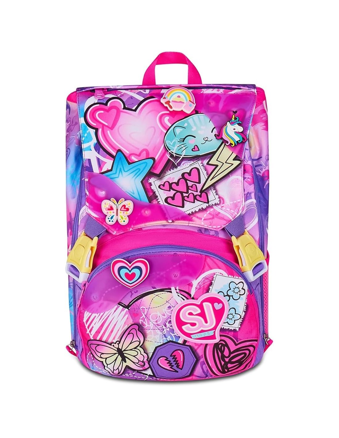 ZAINI: vendita online SJ GANG, STYLE JAM GANG, Zaino Scuola Estensibile, Fucsia, Divisorio Interno, 24 L, Zaino Elementare, Z...