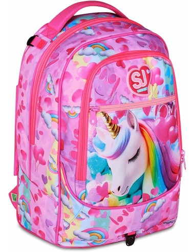 ZAINI: vendita online SJ GANG, STYLE JAM GANG, Trolley Scuola Jack 3 Ruote, Fucsia, Carrello Sganciabile, 33 L, Zaino Element...
