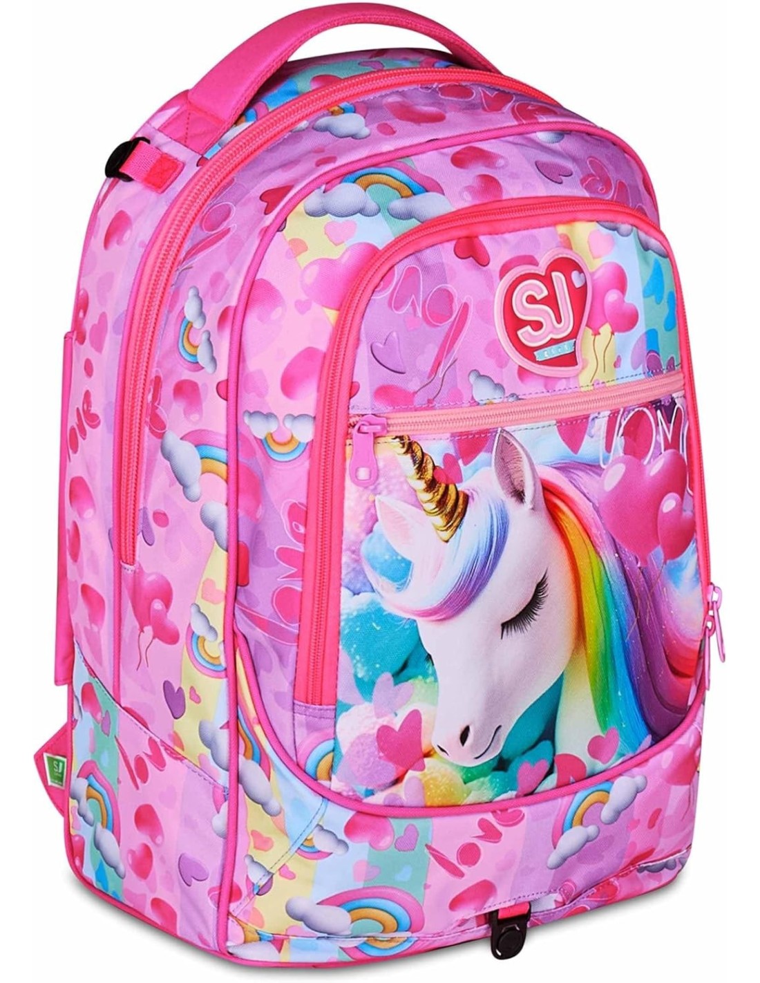 ZAINI: vendita online SJ GANG, STYLE JAM GANG, Trolley Scuola Jack 3 Ruote, Fucsia, Carrello Sganciabile, 33 L, Zaino Element...