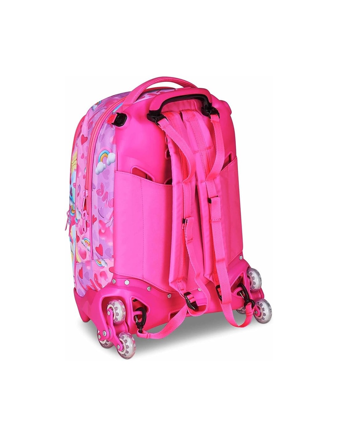 ZAINI: vendita online SJ GANG, STYLE JAM GANG, Trolley Scuola Jack 3 Ruote, Fucsia, Carrello Sganciabile, 33 L, Zaino Element...