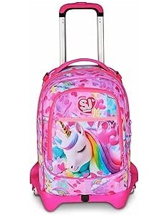 ZAINI: vendita online SJ GANG, STYLE JAM GANG, Trolley Scuola Jack 3 Ruote, Fucsia, Carrello Sganciabile, 33 L, Zaino Element...