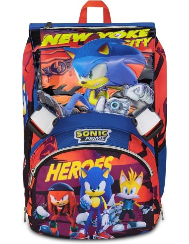 ZAINI: vendita online Seven, Sonic, Zaino Scuola Doppio Scomparto Estensibile, Blu, Divisorio Interno, 24/27 L, Zaino Element...