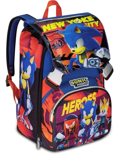 ZAINI: vendita online Seven, Sonic, Zaino Scuola Doppio Scomparto Estensibile, Blu, Divisorio Interno, 24/27 L, Zaino Element...