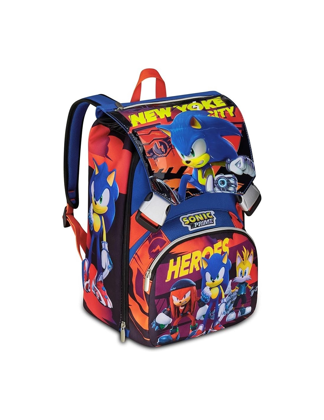 ZAINI: vendita online Seven, Sonic, Zaino Scuola Doppio Scomparto Estensibile, Blu, Divisorio Interno, 24/27 L, Zaino Element...