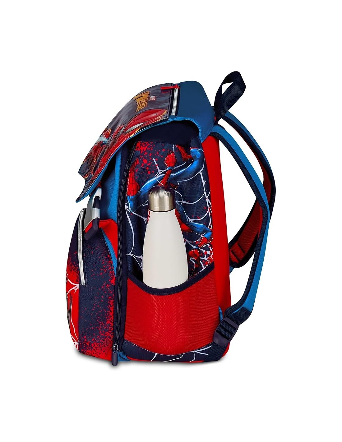 ZAINI: vendita online Seven, Spider-Man, Zaino Doppio Scomparto Estensibile, Blu, Tasca Borraccia, 24/27 L, Zaino Elementare,...