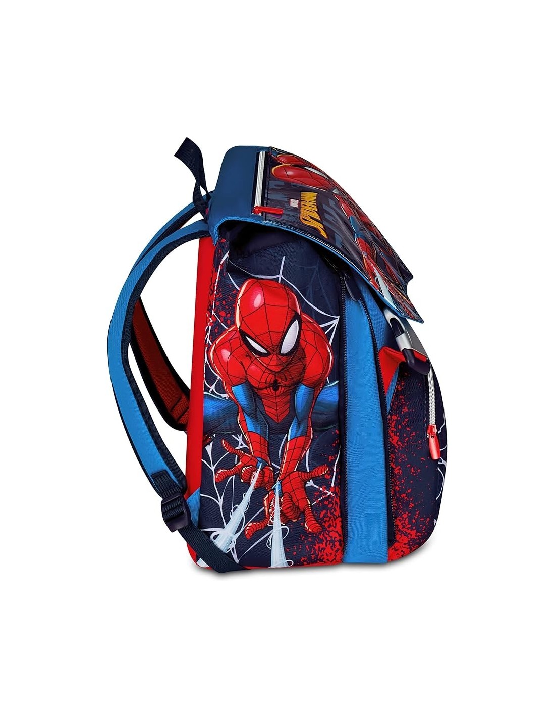 ZAINI: vendita online Seven, Spider-Man, Zaino Doppio Scomparto Estensibile, Blu, Tasca Borraccia, 24/27 L, Zaino Elementare,...
