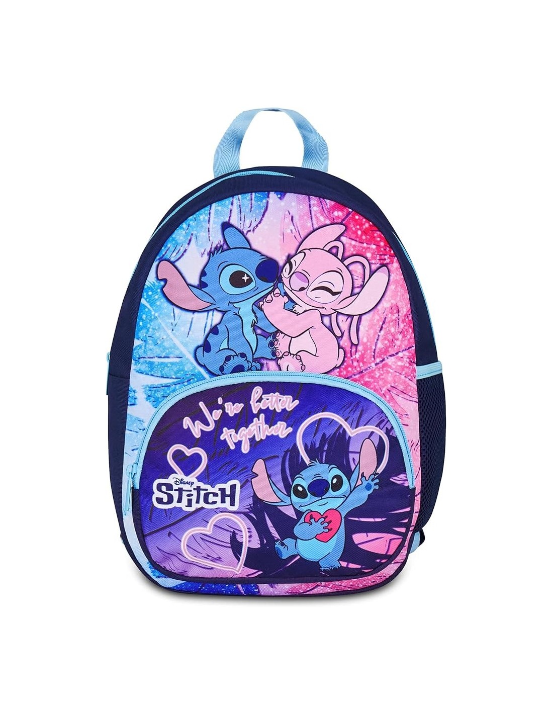 ZAINI: vendita online Seven, Lilo & Stitch, Zainetto Asilo, Blu, Tasca Frontale Zip, Tasca Borraccia, 14 L, Zaino Bambina, As...