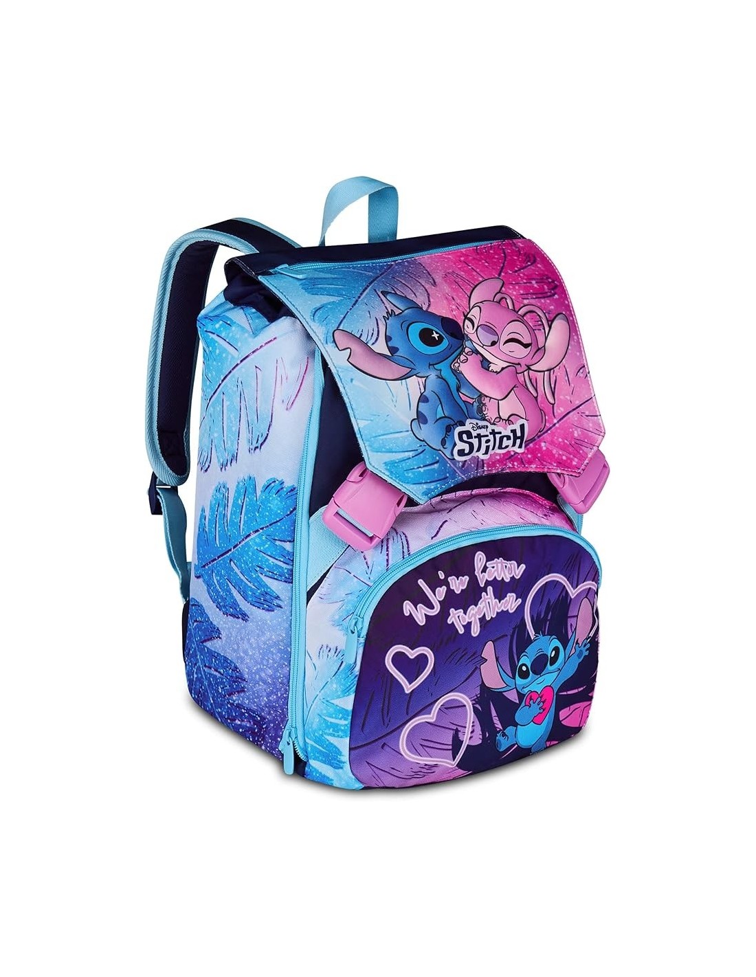 ZAINI: vendita online Seven, Lilo & Stitch, Zaino Doppio Scomparto Estensibile, Lilla, 24/27 L, Zaino Scuola Elementare, Zain...