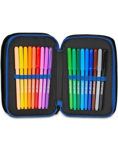 ASTUCCI: vendita online Seven, Astuccio Scuola 3 Zip Inter, Blu, Portapenne Triplo Scomparto, Completo, 45 Pezzi, Scuola Elem...