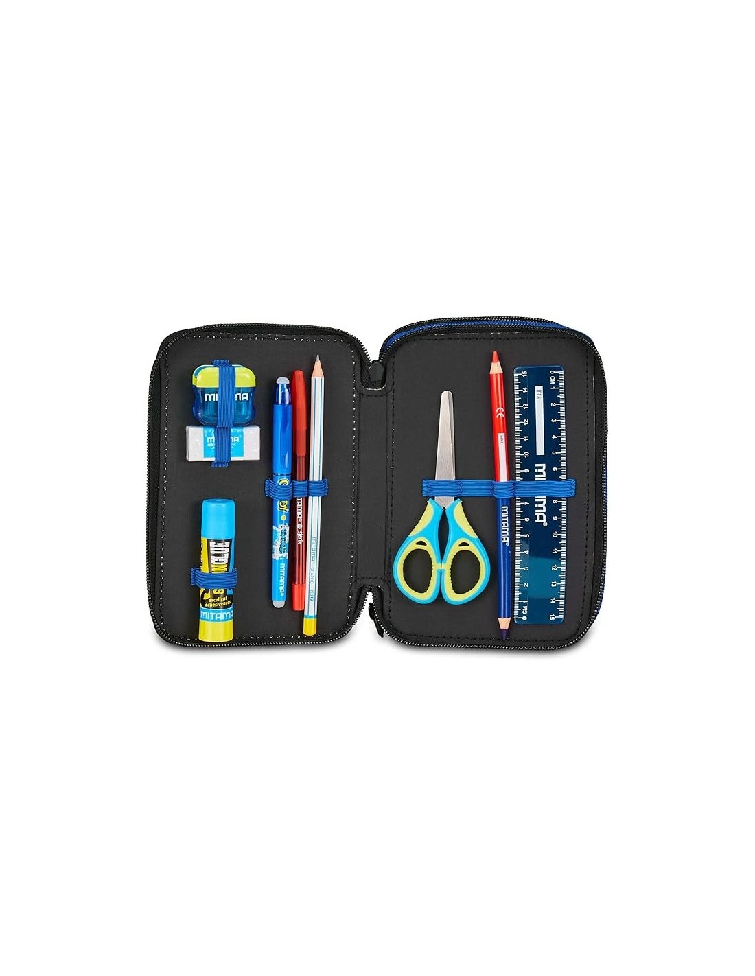 ASTUCCI: vendita online Seven, Astuccio Scuola 3 Zip Inter, Blu, Portapenne Triplo Scomparto, Completo, 45 Pezzi, Scuola Elem...