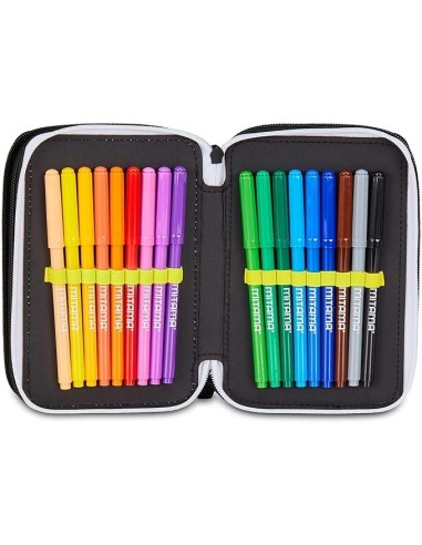 ASTUCCI: vendita online Seven, Juventus, Astuccio 3 Zip, Nero, Portapenne Triplo Scomparto, Penne, Matite, Colori, Scuola Ele...