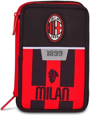 ASTUCCI: vendita online Seven, Milan, Astuccio Scuola, 3 Zip, Nero, Portapenne, Triplo Scomparto, Calcio, Bambino, Elementare...