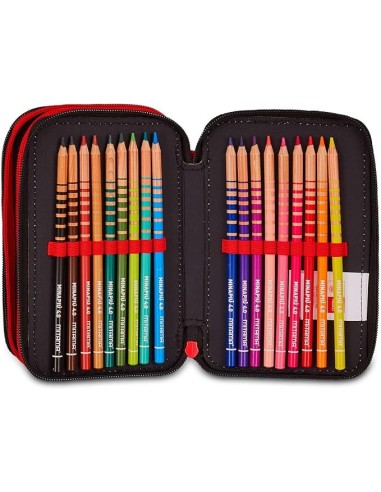 ASTUCCI: vendita online Seven, Milan, Astuccio Scuola, 3 Zip, Nero, Portapenne, Triplo Scomparto, Calcio, Bambino, Elementare...