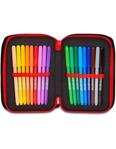 ASTUCCI: vendita online Seven, Milan, Astuccio Scuola, 3 Zip, Nero, Portapenne, Triplo Scomparto, Calcio, Bambino, Elementare...