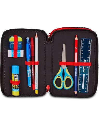 ASTUCCI: vendita online Seven, Milan, Astuccio Scuola, 3 Zip, Nero, Portapenne, Triplo Scomparto, Calcio, Bambino, Elementare...