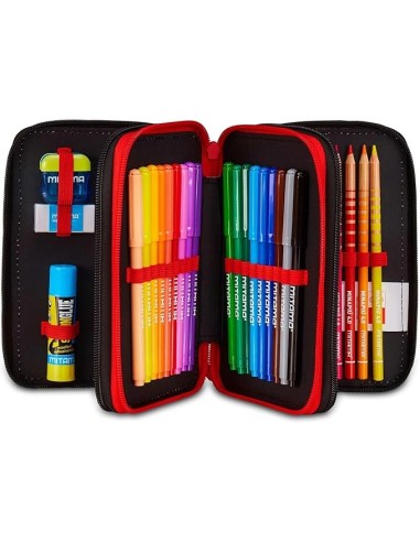 ASTUCCI: vendita online Seven, Milan, Astuccio Scuola, 3 Zip, Nero, Portapenne, Triplo Scomparto, Calcio, Bambino, Elementare...