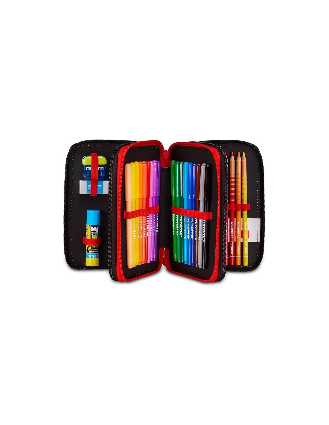 ASTUCCI: vendita online Seven, Milan, Astuccio Scuola, 3 Zip, Nero, Portapenne, Triplo Scomparto, Calcio, Bambino, Elementare...