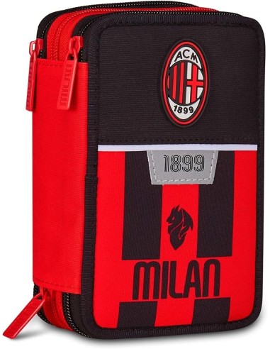 ASTUCCI: vendita online Seven, Milan, Astuccio Scuola, 3 Zip, Nero, Portapenne, Triplo Scomparto, Calcio, Bambino, Elementare...