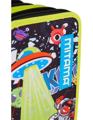 ASTUCCI: vendita online Mitama Astuccio Scuola 3 Scomparti Disco Space, Completo 47 Pezzi, Pennarelli e Pastelli in offerta