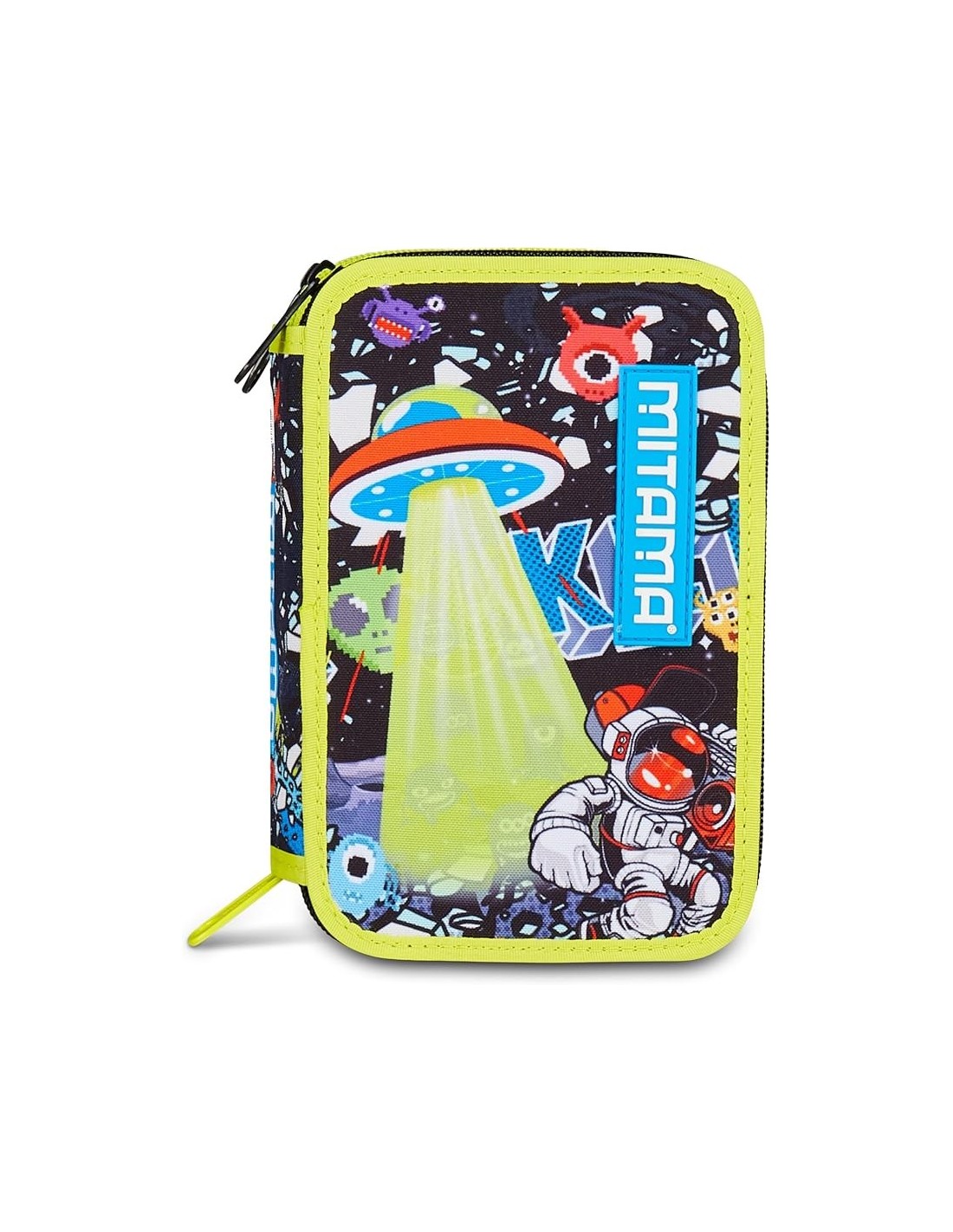 ASTUCCI: vendita online Mitama Astuccio Scuola 3 Scomparti Disco Space, Completo 47 Pezzi, Pennarelli e Pastelli in offerta