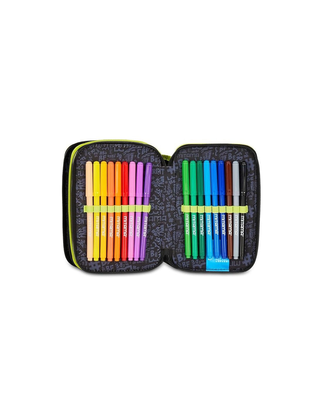 ASTUCCI: vendita online Mitama Astuccio Scuola 3 Scomparti Disco Space, Completo 47 Pezzi, Pennarelli e Pastelli in offerta