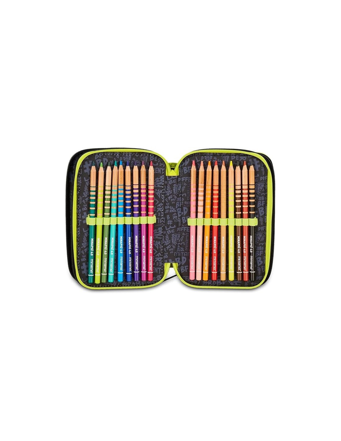 ASTUCCI: vendita online Mitama Astuccio Scuola 3 Scomparti Disco Space, Completo 47 Pezzi, Pennarelli e Pastelli in offerta