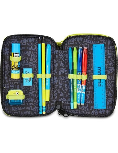 ASTUCCI: vendita online Mitama Astuccio Scuola 3 Scomparti Disco Space, Completo 47 Pezzi, Pennarelli e Pastelli in offerta