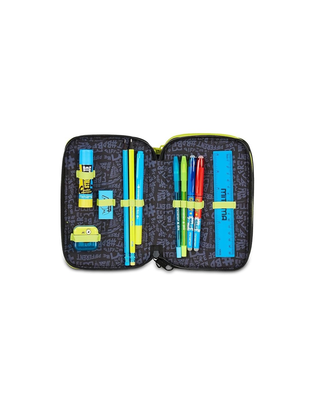 ASTUCCI: vendita online Mitama Astuccio Scuola 3 Scomparti Disco Space, Completo 47 Pezzi, Pennarelli e Pastelli in offerta
