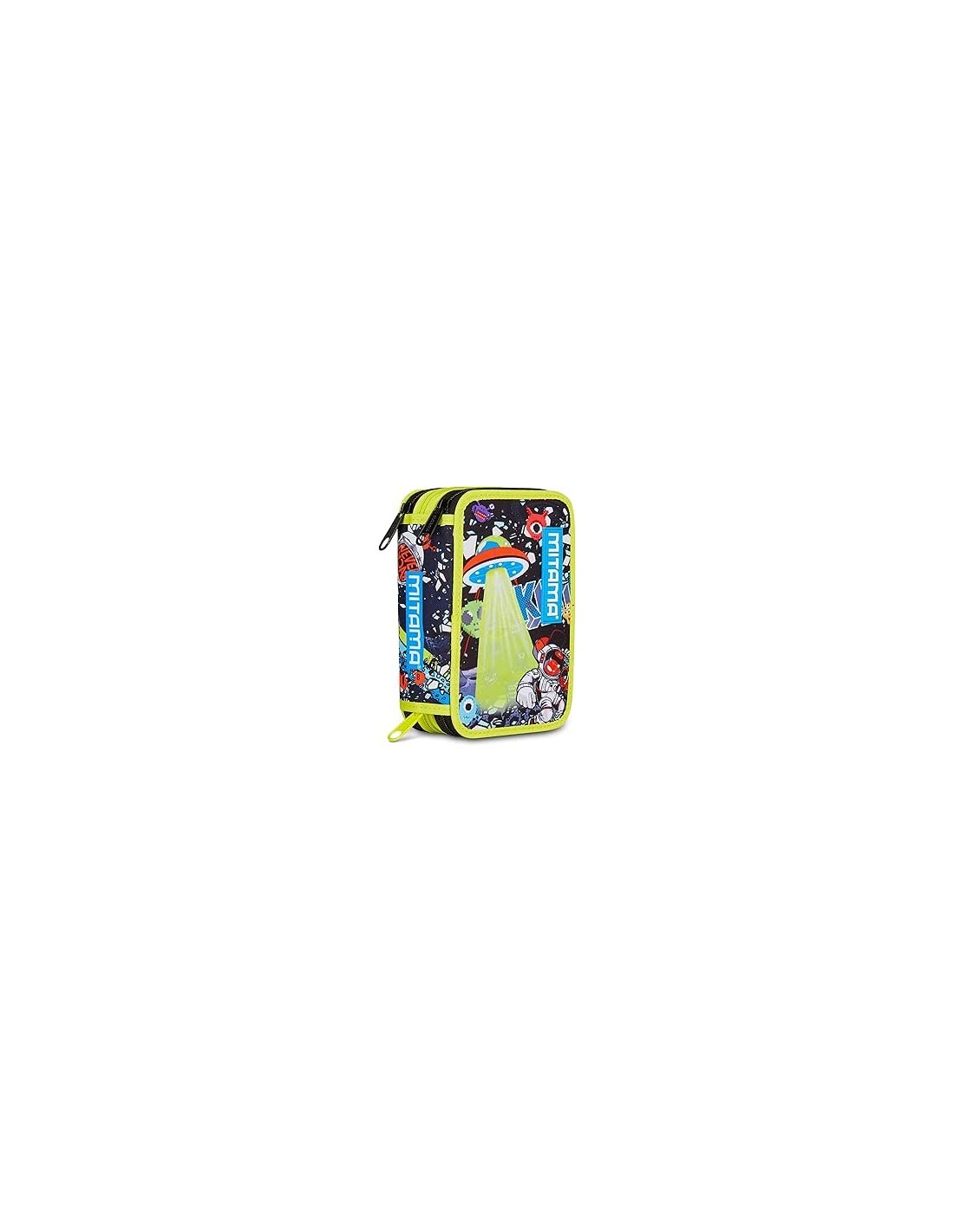 ASTUCCI: vendita online Mitama Astuccio Scuola 3 Scomparti Disco Space, Completo 47 Pezzi, Pennarelli e Pastelli in offerta