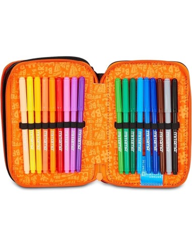 ASTUCCI: vendita online Mitama Astuccio Scuola, 3 Scomparti, Skate Dream, 14,5x7,4x20 cm, con Pennarelli, Matite, Pastelli in...