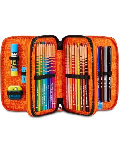 ASTUCCI: vendita online Mitama Astuccio Scuola, 3 Scomparti, Skate Dream, 14,5x7,4x20 cm, con Pennarelli, Matite, Pastelli in...