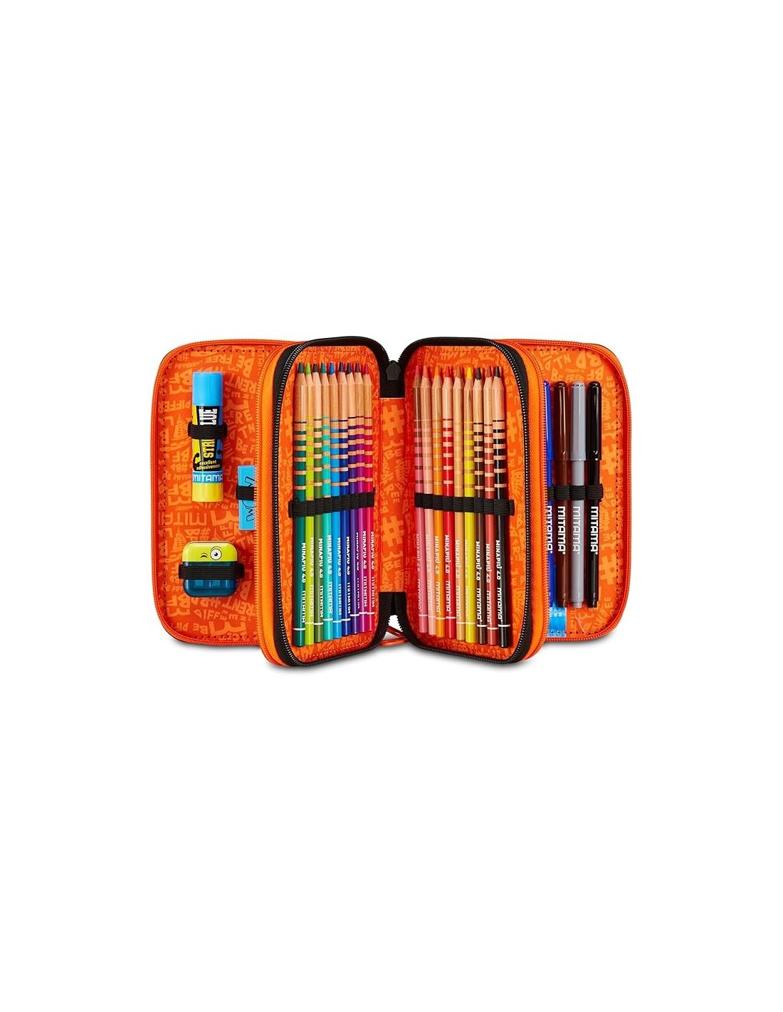ASTUCCI: vendita online Mitama Astuccio Scuola, 3 Scomparti, Skate Dream, 14,5x7,4x20 cm, con Pennarelli, Matite, Pastelli in...