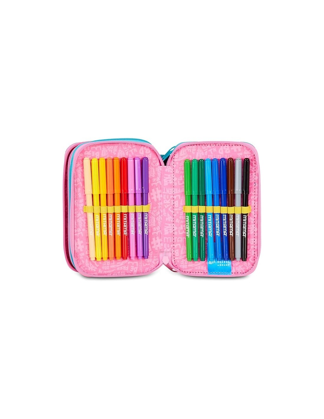 ASTUCCI: vendita online Mitama Astuccio Scuola, 3 Scomparti, Sweet Donuts, 14,5x7,4x20 cm, con Pennarelli, Matite, Pastelli i...