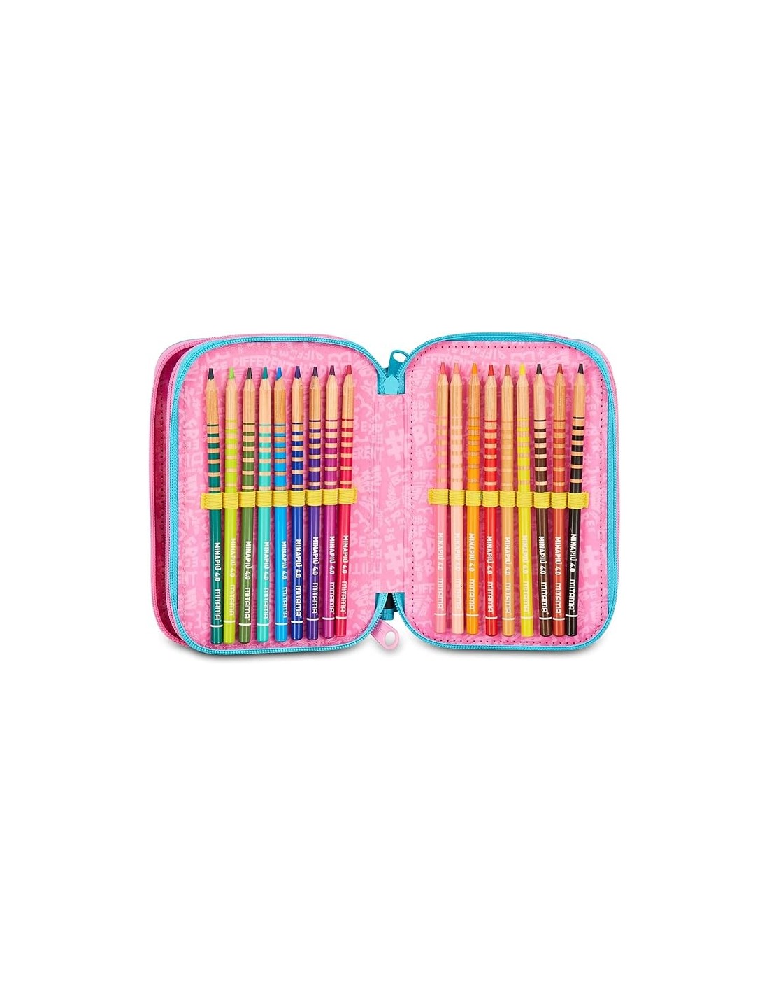 ASTUCCI: vendita online Mitama Astuccio Scuola, 3 Scomparti, Sweet Donuts, 14,5x7,4x20 cm, con Pennarelli, Matite, Pastelli i...
