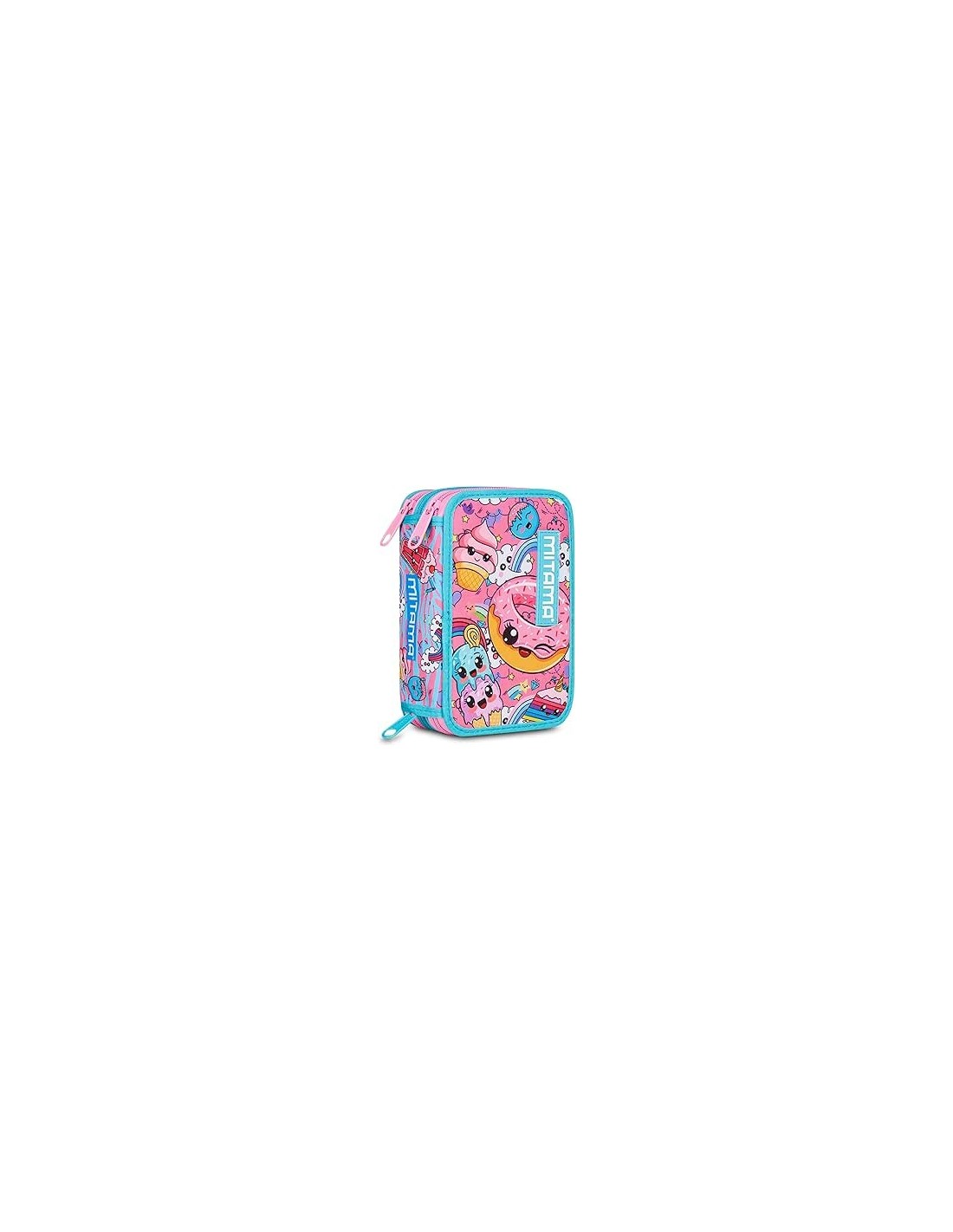 ASTUCCI: vendita online Mitama Astuccio Scuola, 3 Scomparti, Sweet Donuts, 14,5x7,4x20 cm, con Pennarelli, Matite, Pastelli i...