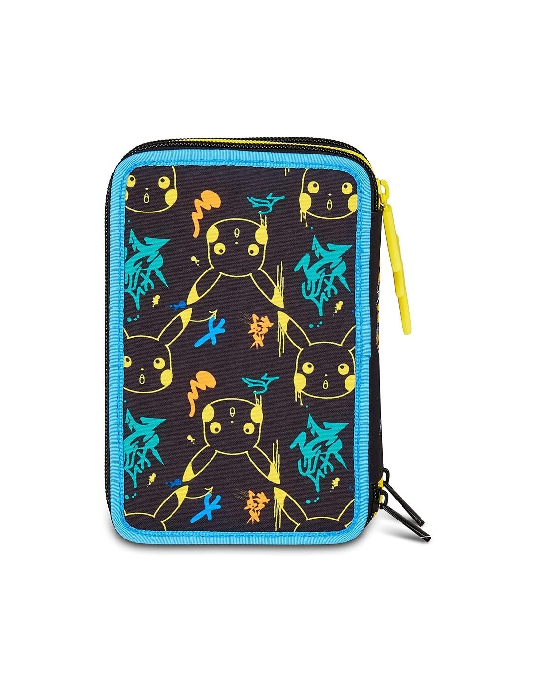 ASTUCCI: vendita online Seven Astuccio Scuola Pokemon, 3 Zip, Nero, 20x12,5x7 cm, Triplo Scomparto, Completo di Penne, Matite...