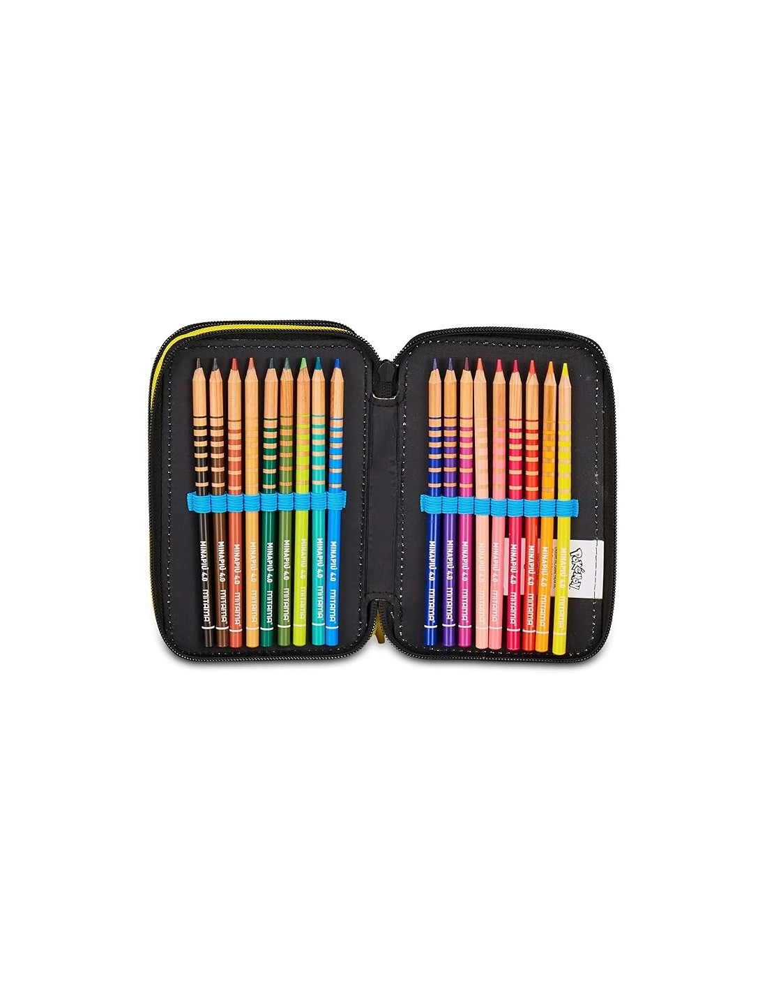 ASTUCCI: vendita online Seven Astuccio Scuola Pokemon, 3 Zip, Nero, 20x12,5x7 cm, Triplo Scomparto, Completo di Penne, Matite...