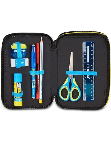 ASTUCCI: vendita online Seven Astuccio Scuola Pokemon, 3 Zip, Nero, 20x12,5x7 cm, Triplo Scomparto, Completo di Penne, Matite...